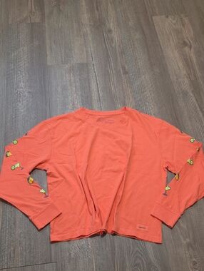 Life Is Good Coral Long-Sleeve Graphic Top